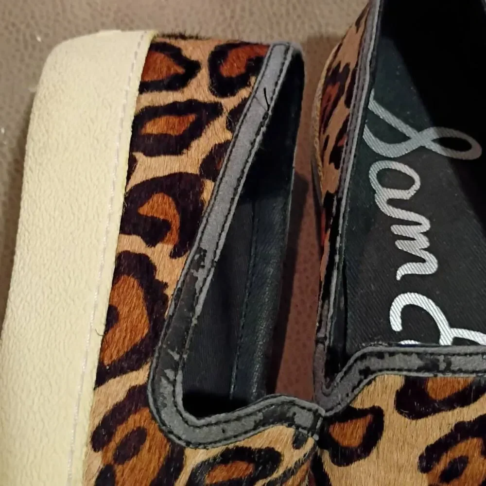 Sam Edelman Khloe Leopard Slip On Loafers size 7.5 Women's